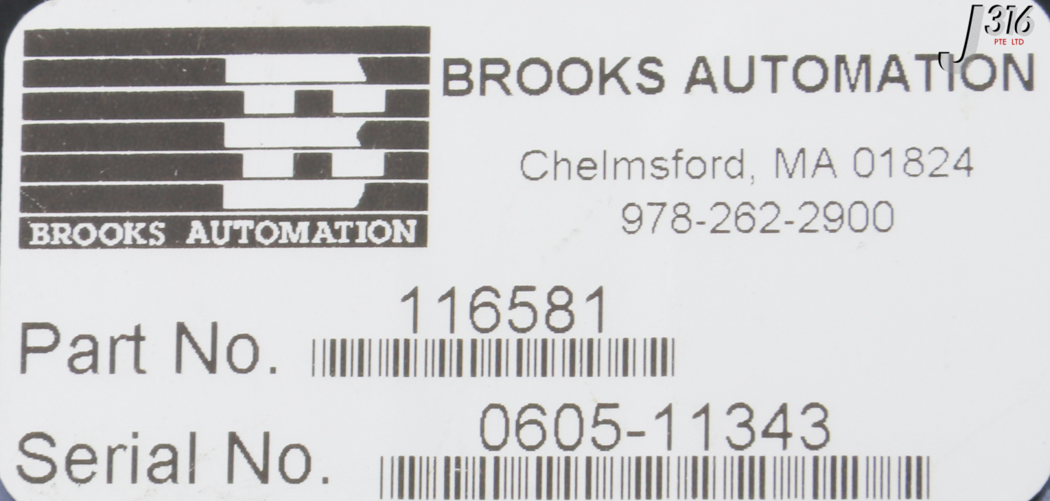 28216 BROOKS AUTOMATION END EFFECTOR, 978-262-2900 (PARTS) 116581